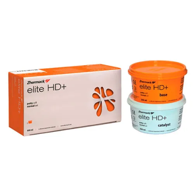 15. А-силикон слеп. материал, ELITE НD+ (Элит) Putty Soft Normal Set, (2*250мл)/ Zhermack
