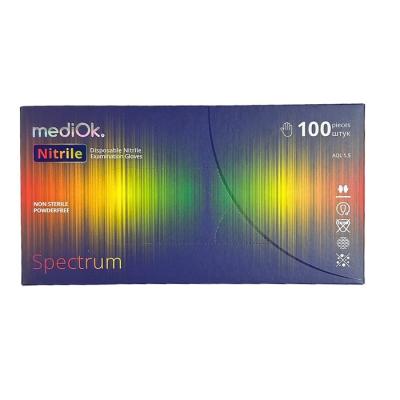 Перчатки нитрил. нестер. текстур. неопудр. разноцветные XS 3,5 гр 50 пар/упак/MediOk/500