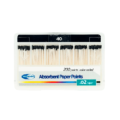 15. Штифты бумажные 02 №40, 200 шт/уп/ Медента