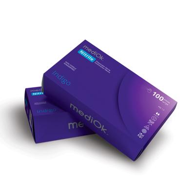 Перчатки нитрил. нестер. текстур. неопудр. сиреневые S 50 пар/уп /MediOk/500