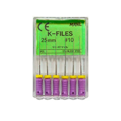 15. К-файлы 25мм №10, 6шт/уп / MANI