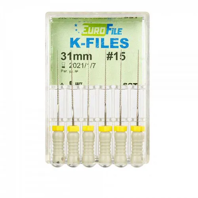 15. К-файлы 31мм №15, 6шт/уп / Еврофайл