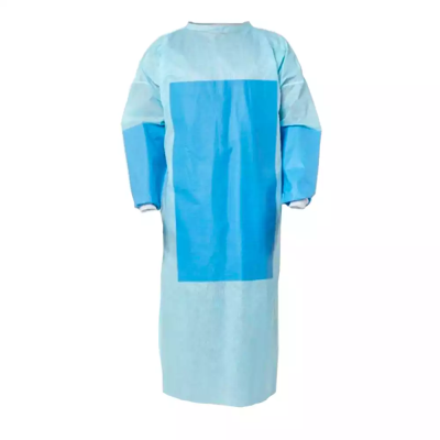 Халат хирур. стерильный пл.42,рукав на манжете 140см. (56-58р) с усил.защитн.зоной/Инмедиз/45