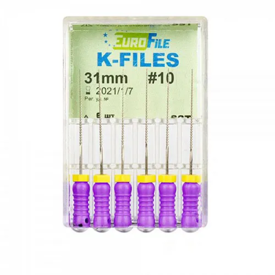 15. К-файлы 31мм №10, 6шт/уп / Еврофайл