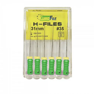 15. Корневой бурав Н-файл №35, 31 мм, 6шт/уп/ Еврофайл