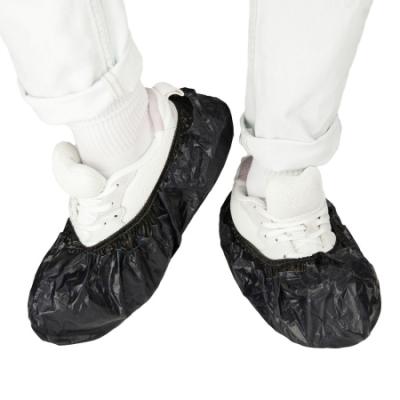 Бахилы 100 мкр двойные (2-я резинка) черные EleGreen STRONG 300/1800