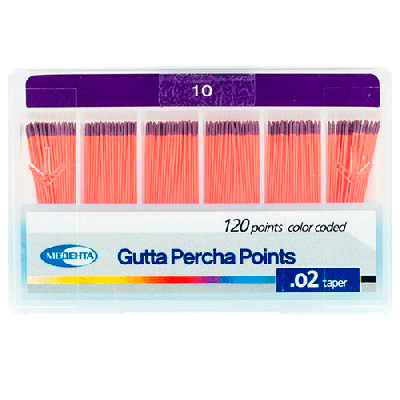15. Штифты гуттаперч. 02 №10, 120шт/уп/ Медента