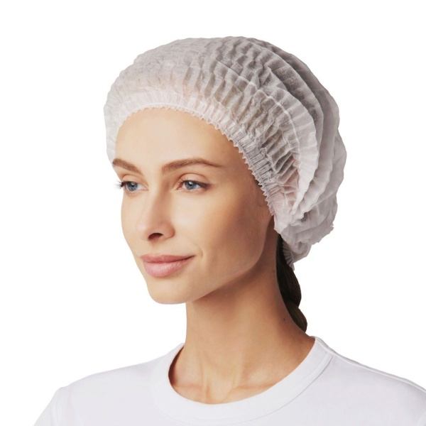 Шапочка медицинская тип "Шарлотта" белая /Форм/100/1000