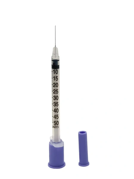 Шприц 0,5 мл инсулин. U-100 с интегрированной иглой 31G 0,26*8 "Шприц Бо"/ Корея